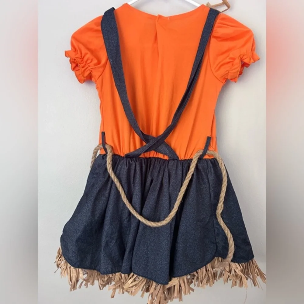 Kids Scarecrow Costume -‎ Orange and Blue size 6-7